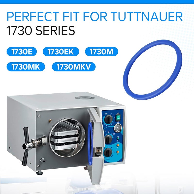 Pulems Door Gasket Seal Compatible with Tuttnauer 1730 Autoclave Series，Silicone Autoclave Door Gasket for 1730E,1730EK,1730M, 1730MK,1730 MKV，Replacement Part#02610020 for Medical&Lab Instruments Equipment - Image 3